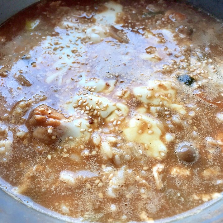 リメイク!赤味噌チーズリゾット風